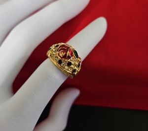 Gold Toned Rose Ring